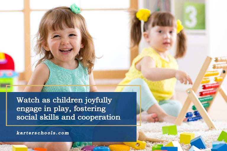 Watch as children joyfully engage in play, fostering social skills and cooperation